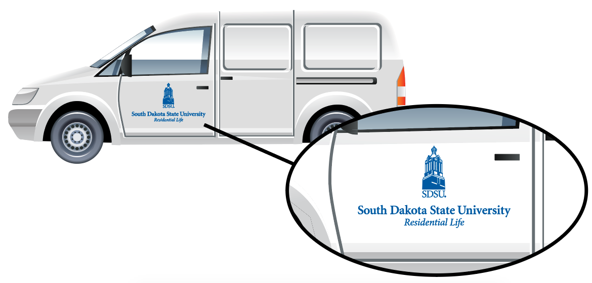 South Dakota State University Vehicle signage