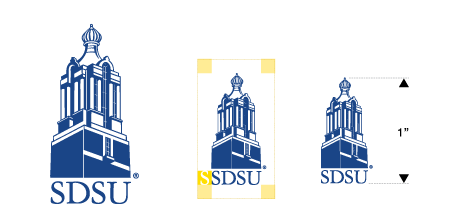SDSU institutional logo with campanile
